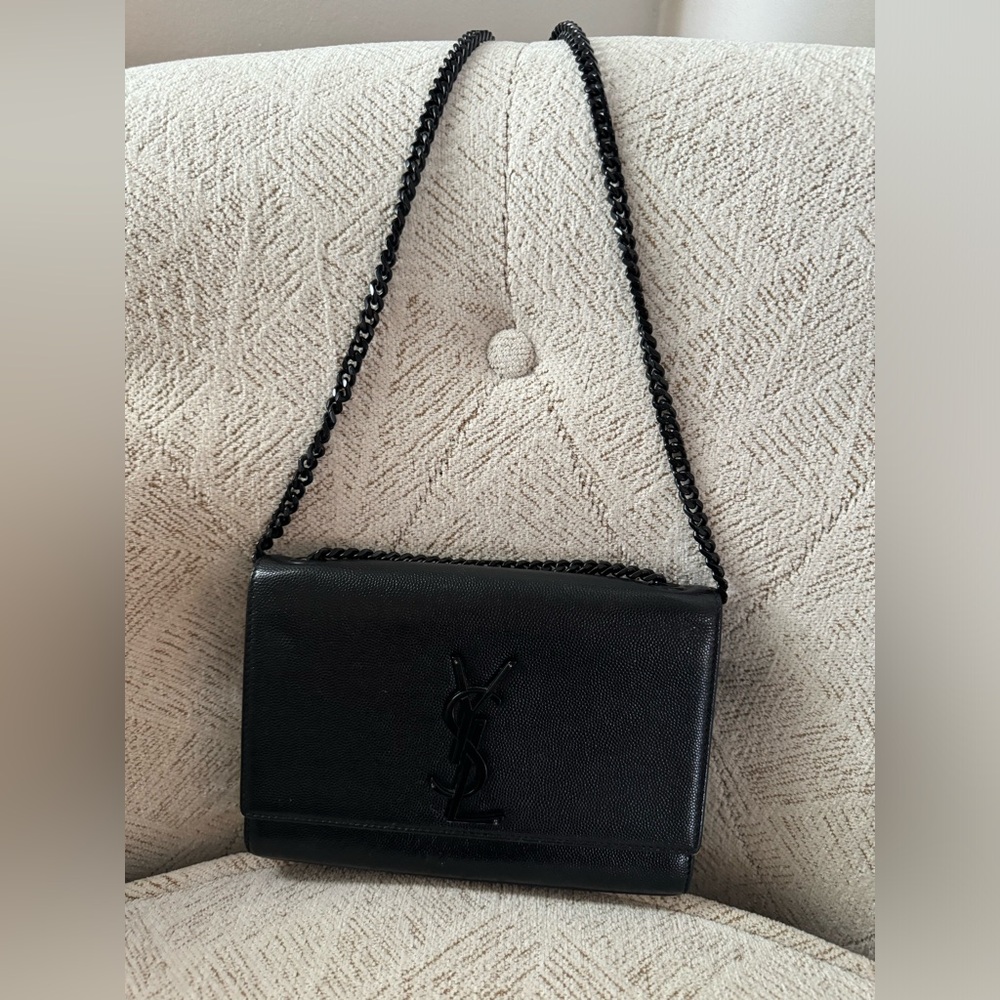 YSL Kate Small in Grain De Poudre Leather